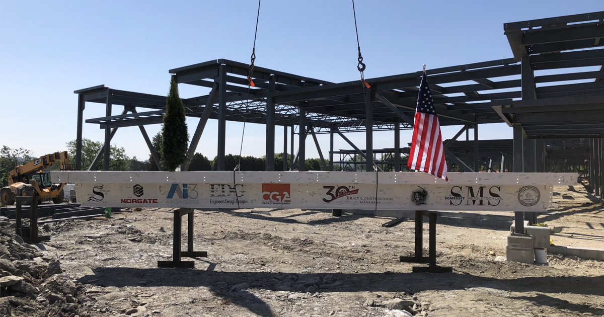 Somerset Middle School topping off ceremony