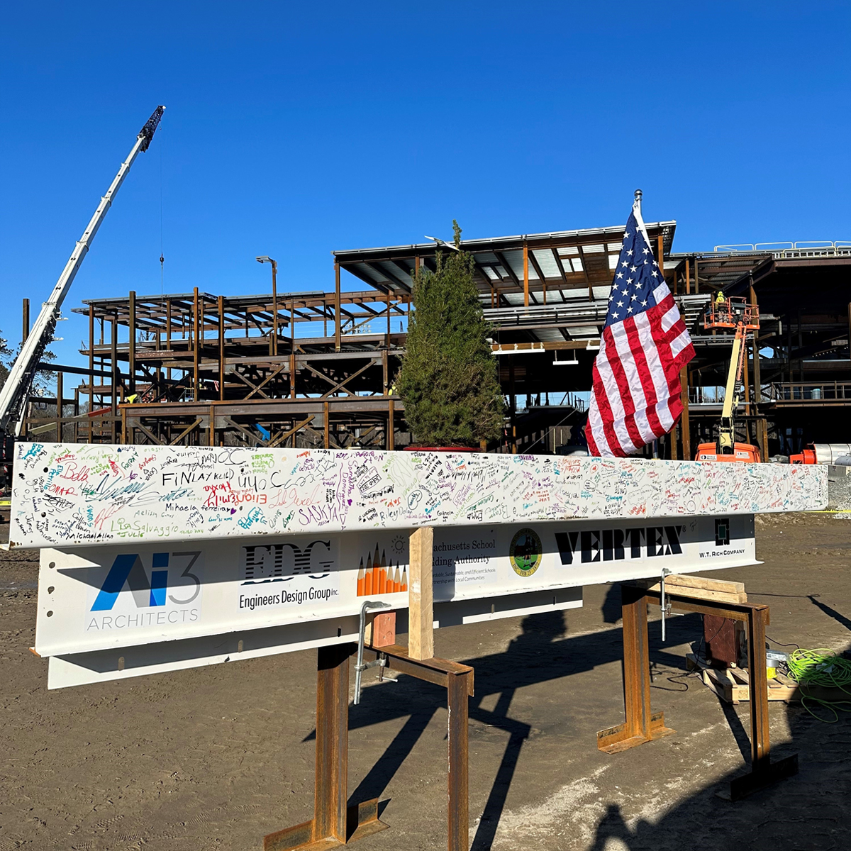 Coakley Middle School topping off ceremony