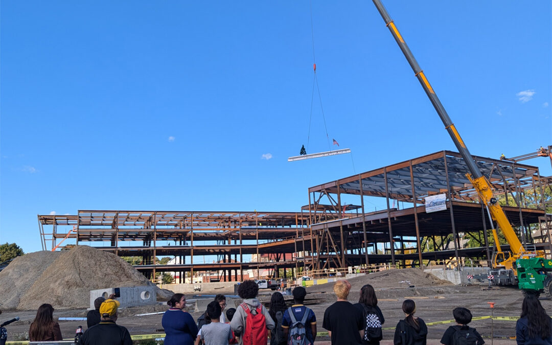 Central Falls High School topping off ceremony